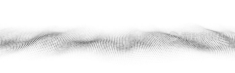 波3 d。白色背景上的抽象波点。大数据。技术背景。每股收益10。数字动态粒子波。